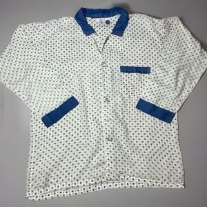 vintage 60s pajamas Top LG 60s 70s Sleepwear EUC long Sleeve Sleep Shirt
